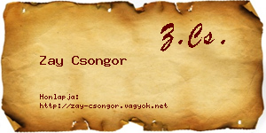 Zay Csongor névjegykártya
